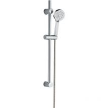 Llavisan - Kibath Barra Ducha con equipo alas de 65,5 cm acabado cromo brillo fabricado en latón