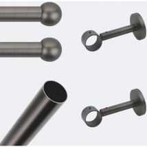 Boulet - Kit barre à rideaux 1m50 Tendance 28mm Mur Boule Carbone