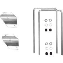 Eufab - Pièce Porte-vélo : Kit Barre D'attelage Fixation Vis En u + Bande Métallique R/l