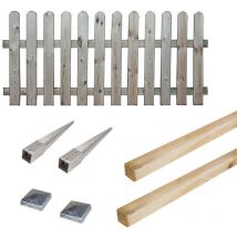 Cémonjardin - Kit barrière en bois Coquelicot 100 cm à enfoncer