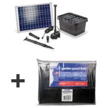 Solairepratique - Kit bassin complet 2500l max, avec liner et pompe solaire 1300L-20W filtre immergé