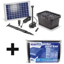 Solairepratique - Kit bassin complet 750l max, avec liner et pompe solaire 600L-10W filtre immergé
