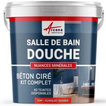 Arcane Industries - beton ciré: Kit betonbeschichtung | kunstharz-beton Badezimmer begehbare Dusche - Wasserdichte Beschichtung - Kumquat-Orange