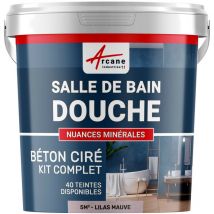 Arcane Industries - Béton ciré salle de bain douche italienne pièce d'eau kit beton cire salle de bains - douche italienne - 5 m² (en 2 couches)