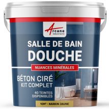 Arcane Industries - Béton ciré salle de bain douche italienne pièce d'eau kit beton cire salle de bains - douche italienne - 10 m² (en 2 couches)