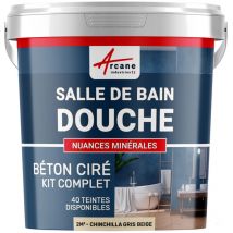 Arcane Industries - Béton ciré salle de bain douche italienne pièce d'eau kit beton cire salle de bains - douche italienne - 2 m² (en 2 couches)