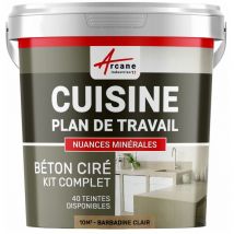 Beton ciré: kit betonbeschichtung | kunstharzbeton für die küche: für die Arbeitsplatte, Spüle, Fußböden und Wände - - Barbadine-Hell - kit 10 m2 (2