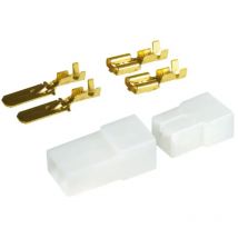 Kit blocchetti faston connessione maschio-femmina a 2 poli 6.35mm