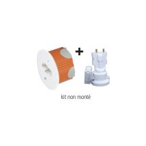 Kit Boite D'Encastrement Sortie D'Applique Dcl Bbc Ø 54mm Profondeur 40mm Avec Douille E27 Sib Adr P35449