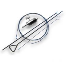 Kit Brosse à tube pro acier ø 25 à 140 mm Tringle rigide/flexible et furet - Kit tringles et furet avec 3 brosses - Acier - ø 60 mm