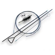 Kit Brosse à tube pro acier ø 25 à 140 mm Tringle rigide/flexible et furet - Kit tringles et furet avec 6 brosses - Acier - ø 50 mm