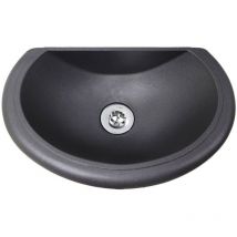 Fontana a muro vasca modello Olbia a parete grigio ghisa casa giardino balcone con piletta in ottone : cromato