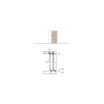 Kit Scorrevole KOBLENZ per Ante - Portata Massima 60 kg - Binario in Alluminio - Carrelli con Cuscinetti a Sfere