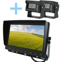 Yatek - Kit caméra de parking composé d'un écran 9' ahd 1080P + 2 caméras pour vue arrière 1080P
