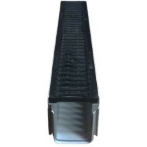 Adequa - Kit Canal de Evacuación Alta Resistencia y Rejilla de Hierro Fundido - 1000x130x175 mm