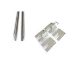 Scrigno - Kit de boîtier de mâchoire en verre pour Essential L=1200Mm argent - Argent anodisé
