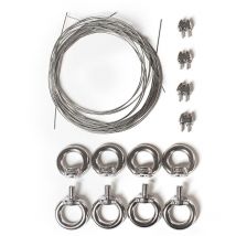 Kit cavetti in Acciaio di Sospensione per Installazione di Foxydry Air a soffitti Alti o Inclinati - Grigio