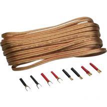 Kit cavi per altoparlanti HiFi per auto 2 x 2.5 mm² 10.00 m Sinuslive placcato oro, incl. spina