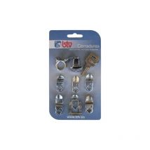 BTV - cerradura buzon kit cuadrada cromo 60006