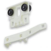 Kit chariot de tirage et patte de croisement polyamide ivoire pour tringle 24 x 16mm Conducteur Jonction de rail Fenêtre Store Baie vitrée Ouverture