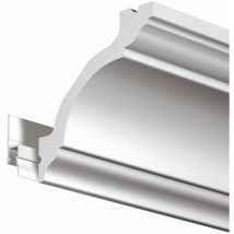 Artiteq - Kit Cimaise tableau DecoRail 200 cm + corniche Orac Decor C213 - 200 x 8 x 8 cm - vis & chevilles murs mixtes