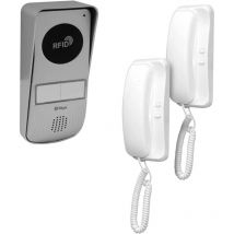 Avidsen - kit citofonico Mono / Bifamiliare 2 fili famiglie cornette citofono rfid Promo last-minute