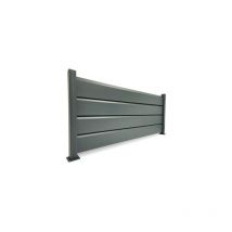 Cloture&jardin - Kit Clôture Aluminium Gris Anthracite 14M - Persienne - Sur Platines - 1 mètre