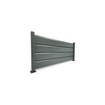 Cloture&jardin - Kit Clôture Aluminium Gris Anthracite 2M - Persienne - Sur Platines - 0,60 mètre