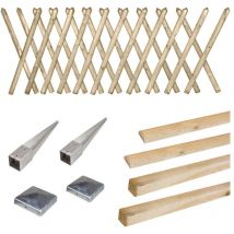 Cémonjardin - Kit clôture en bois Prunus h 80 à enfoncer