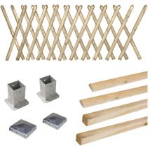 Cémonjardin - Kit clôture en bois Prunus h 80 à fixer
