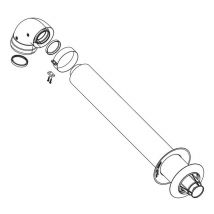 Kit coaxial de escape 60/100 para calentadores de agua Rinnai FOT-HX060-A07