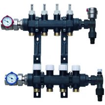 Colector de calefacci n/refrigeraci n por suelo radiante con caudal metro de 10 v as