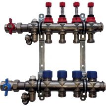 Thermacome - Kit collecteur inox pour plancher chauffant 8 circuits sans raccord