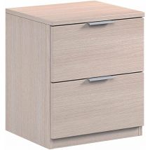 Comodino - 2 Cassetti - 46X38X34 Cm - Rovere