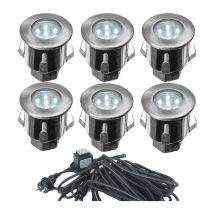 Lumihome - Kit Complet 6 Mini Spots Encastrables x 0.3W 12V led blanc-chaud-2900k
