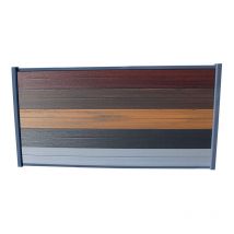Kit complet de départ/fin clôture en composite coextrudé 1,50 l x 1,80 h (4 coloris) - Coloris - Charbon, Hauteur - 180 cm, Longueur - 150 cm