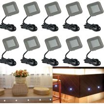 Leclubled - Kit Complet Mini Spots led Encastrables rgb Multicolores Carrés rgb - multicolore - 21 spots led - RadioFréquence