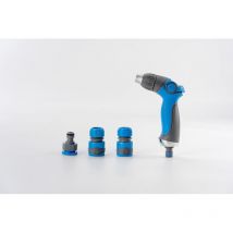 Suan - Pistolet D'Arrosage Et Nettoyage 3 Jets Ajustables Kit Complet Avec Raccords D'Arrosage Noir Et Vert Trendyflair
