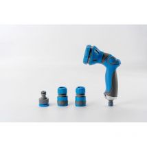 Pistolet d'arrosage et nettoyage Suan 8 jets - Kit complet avec raccords d'arrosage soft touch