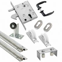 Estebro - Kit complet portail coulissant roue nylon gorge u à encastrer Ø100x20mm + rail 6m