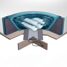 Kit pour Lit à Eau 160 x 200 cm Housse et Matelas à Eau Thermostat Wasserbett Set Solers