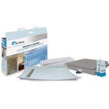 Kit complet receveur à carreler caniveau + siphon 360° - 90 x 90 cm