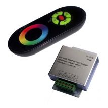 Kit Complet Télécommande et Contrôleur Noir à Radio Fréquence pour Éclairage LED RGB