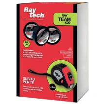 Kit bestehend aus 20 Stück Isolierklebeband aus pvc Schwarze Farbe 25m + flessometro Raytech rayteam K20