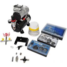 Kit de compresseur d'aérographe avec 3 pistolets vidaXL
