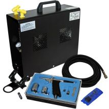 Wiltec - Kit Airbrush avec compresseur as 196A – réservoir 3 l 30-35 l/min – Pistolet aérographe 116, Godets & Accessoires – pour débutants et pros –