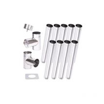 Kit conduit cheminée simple paroi de 9 m ø 100/120/130/150/160/180/200 mm - 130 mm