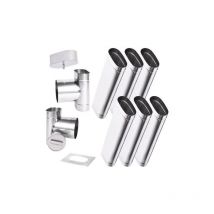 Kit conduit cheminée simple paroi ovale de 6 m ø 120x185 mm