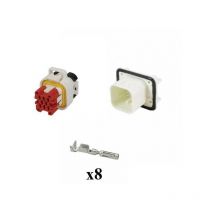 Kit Connecteur Ampseal Mâle 8 Voies blanc pcb 90°