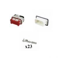 Kit Connecteur Ampseal Mâle Femelle 23 Voies blanc PCB 90°